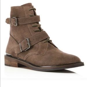 Vince Camuto Tokode Leather Ankle Combat Boots